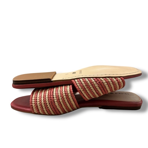 Birdies The Kiwi Raffia Slide Sandals Terracotta Women’s Size 6 - Picture 7 of 9
